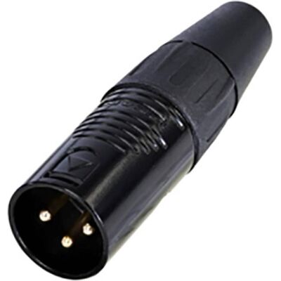Rean RC3M-B - 3-poliger XLR-Stecker - Schwarzes Chrom Rean RC3M-B - 3-poliger XLR-Stecker - Schwarzes Chrom