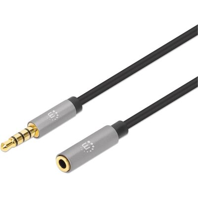 Manhattan 3.5mm Klinke – 3.5mm Buchse (1 m, AUX Kabel), Audiokabel Manhattan 3.5mm Klinke – 3.5mm Buchse (1 m, AUX Kabel), Audiokabel