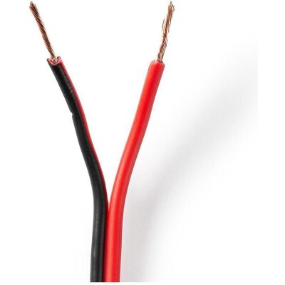Nedis Lautsprecherkabel 2X 0.75 mm² CCA 100.0 m rund PVC Red / Schwarz Eingewickelt (100 m, 0.75 mm²), Lautsprecherkabel, Rot, Schwarz Nedis Lautsprecherkabel 2X 0.75 mm² CCA 100.0 m rund PVC Red / Schwarz Eingewickelt (100 m, 0.75 mm²), Lautsprecherkabel, Rot, Schwarz