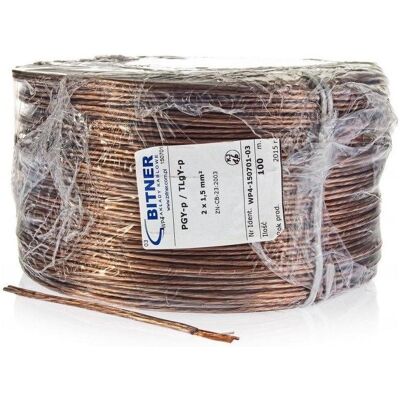 Bitner LAUTSPRECHERKABEL BiTsound PGY-p (TLgY) 2x1mm2 ROLLE 100m. (100 m, 1 mm²), Lautsprecherkabel Bitner LAUTSPRECHERKABEL BiTsound PGY-p (TLgY) 2x1mm2 ROLLE 100m. (100 m, 1 mm²), Lautsprecherkabel