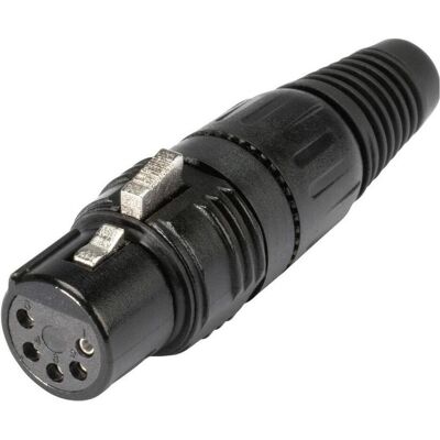 Hicon XLR Buchse 5pol HI-X5CF-B, Audio Stecker, Schwarz Hicon XLR Buchse 5pol HI-X5CF-B, Audio Stecker, Schwarz