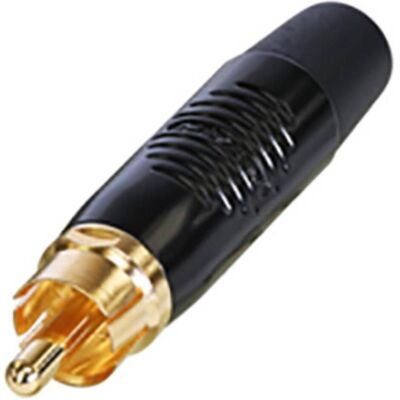 Rean RF2C-B0 - Gold RCA Stecker - Schwarze Hülle Rean RF2C-B0 - Gold RCA Stecker - Schwarze Hülle