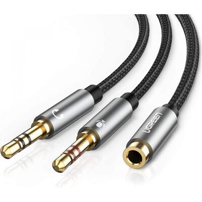 Ugreen Mikrofon und Kopfhörer Y Splitter 3.5 mm Klinke (0.20 m, AUX Kabel), Audiokabel Ugreen Mikrofon und Kopfhörer Y Splitter 3.5 mm Klinke (0.20 m, AUX Kabel), Audiokabel