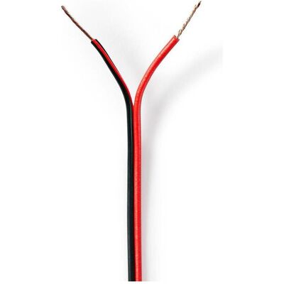 Nedis Lautsprecherkabel - 2x 0.50 mm² - CCA - 100 m - rund - Eingewickelt - PVC - Schwarz/Rot (100 m, 0.50 mm²), Lautsprecherkabel, Mehrfarbig Nedis Lautsprecherkabel - 2x 0.50 mm² - CCA - 100 m - rund - Eingewickelt - PVC - Schwarz/Rot (100 m, 0.50 mm²), Lautsprecherkabel, Mehrfarbig