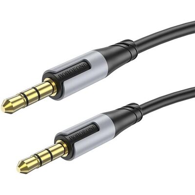 Borofone 3.5mm to 3.5mm Audio Kabel BL19 Creator, 1m, schwarz (1 m, AUX Kabel), Audiokabel Borofone 3.5mm to 3.5mm Audio Kabel BL19 Creator, 1m, schwarz (1 m, AUX Kabel), Audiokabel