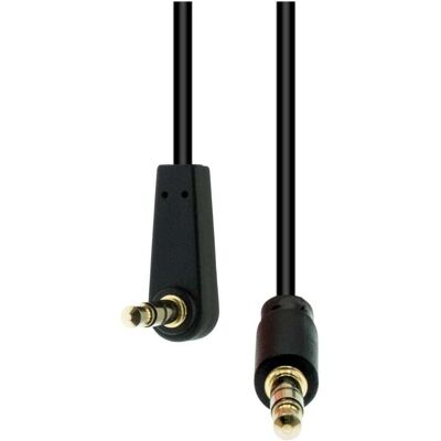 ProXtend Mini-Jack 3-Pin Angled Slim Cable M-M Black 1M (1 m, AUX Kabel), Audiokabel ProXtend Mini-Jack 3-Pin Angled Slim Cable M-M Black 1M (1 m, AUX Kabel), Audiokabel