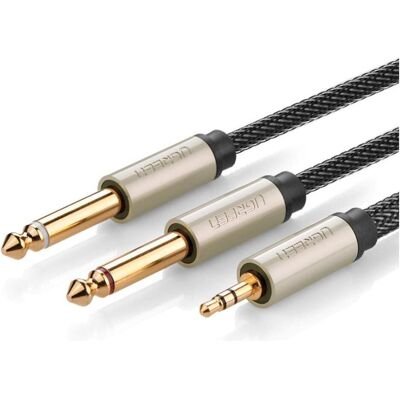Ugreen 2in1 (1 m, 6.3mm Klinkenkabel, AUX Kabel), Audiokabel Ugreen 2in1 (1 m, 6.3mm Klinkenkabel, AUX Kabel), Audiokabel