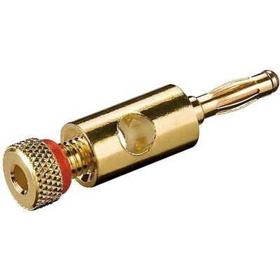 10x Goobay 11684, Audio Stecker, Gold, Rot 10x Goobay 11684, Audio Stecker, Gold, Rot