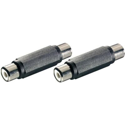SpeaKa Professional Cinch Adapter-Paar Cinch-Buchse Cinch-Buchse (Klinkenadapter), Audio Adapter, Schwarz SpeaKa Professional Cinch Adapter-Paar Cinch-Buchse Cinch-Buchse (Klinkenadapter), Audio Adapter, Schwarz