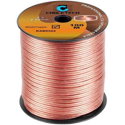 Cabletech Lautsprecherkabel 2mm 100m (100 m, 2 mm²), Lautsprecherkabel Cabletech Lautsprecherkabel 2mm 100m (100 m, 2 mm²), Lautsprecherkabel