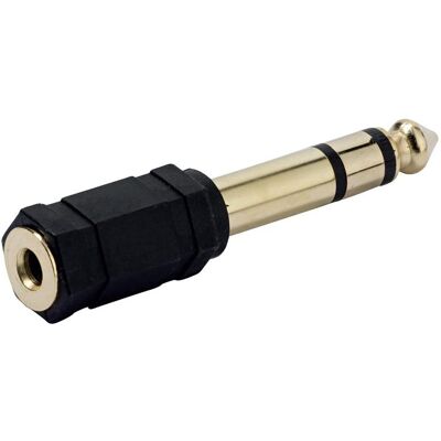 Vivanco Adapter Klinke, Stecker 6,3 mm <-> Buchse 3,5 mm (Klinkenadapter), Audio Adapter, Schwarz Vivanco Adapter Klinke, Stecker 6,3 mm <-> Buchse 3,5 mm (Klinkenadapter), Audio Adapter, Schwarz