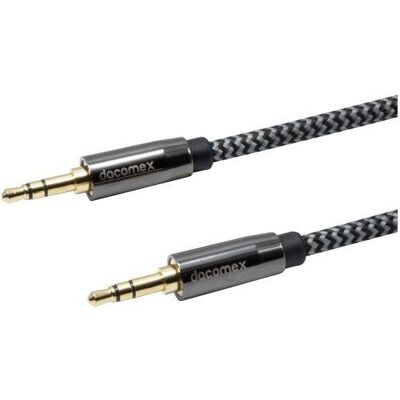 Dacomex Audiokabel, 3,5 mm Stereo Klinkenst. / St., Recycling-Material, schwarz/grau, 2,0 m (2 m, AUX Kabel), Audiokabel Dacomex Audiokabel, 3,5 mm Stereo Klinkenst. / St., Recycling-Material, schwarz/grau, 2,0 m (2 m, AUX Kabel), Audiokabel