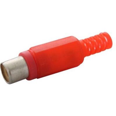 Goobay Cinch Buchse, Kennung rot, für Kabeldurchmesser bis 4 mm, Audio Adapter, Rot Goobay Cinch Buchse, Kennung rot, für Kabeldurchmesser bis 4 mm, Audio Adapter, Rot