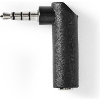 Nedis AGB22980BK Stereo-Audio-Adapter mit 3,5-mm-Stecker, 3,5-mm-Stecker, 90-Grad-Winkel, 4-polig, S (Winkeladapter), Audio Adapter, Schwarz Nedis AGB22980BK Stereo-Audio-Adapter mit 3,5-mm-Stecker, 3,5-mm-Stecker, 90-Grad-Winkel, 4-polig, S (Winkeladapter), Audio Adapter, Schwarz