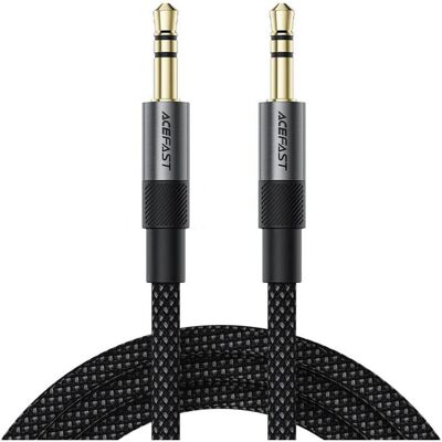 Acefast - Audio Cable (J10) - 2x mini Jack 3.5mm, Aluminum + Nylon braided, 1m - Black (1 m, AUX Kabel), Audiokabel Acefast - Audio Cable (J10) - 2x mini Jack 3.5mm, Aluminum + Nylon braided, 1m - Black (1 m, AUX Kabel), Audiokabel