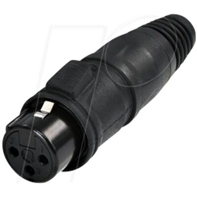 Rean RCX3F-Z-001-1 XLR-Steckverbinder Buchse, gerade Polzahl (num): 3 1 St., Audio Stecker, Schwarz Rean RCX3F-Z-001-1 XLR-Steckverbinder Buchse, gerade Polzahl (num): 3 1 St., Audio Stecker, Schwarz