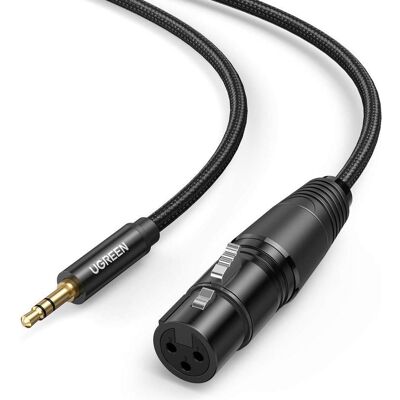 Ugreen XLR — 3.5 mm Klinke (2 m, AUX Kabel, XLR Kabel), Audiokabel Ugreen XLR — 3.5 mm Klinke (2 m, AUX Kabel, XLR Kabel), Audiokabel