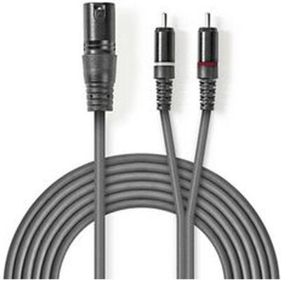 Nedis Audiokabel XLR XLR 3-polig männlich - 2X RCA Mac (3 m, XLR Kabel), Audiokabel Nedis Audiokabel XLR XLR 3-polig männlich - 2X RCA Mac (3 m, XLR Kabel), Audiokabel