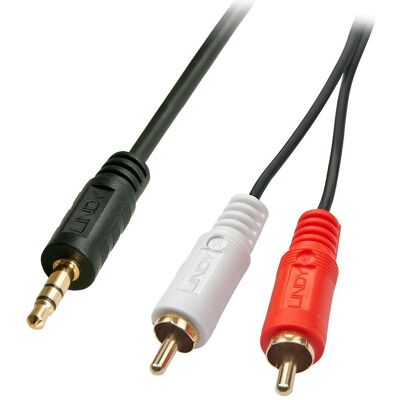 Lindy Premium Audio-Adapterkabel 20m 2x RCA (Cinch) Stecker an 3,5mm Klinkenstecker (20 m, AUX Kabel, Cinch Kabel), Audiokabel Lindy Premium Audio-Adapterkabel 20m 2x RCA (Cinch) Stecker an 3,5mm Klinkenstecker (20 m, AUX Kabel, Cinch Kabel), Audiokabel