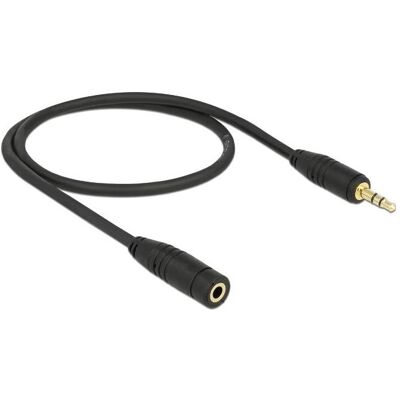 Delock Klinkenverlängerungskabel, 3 Pin Stecker > Buchse (0.50 m, AUX Kabel), Audiokabel Delock Klinkenverlängerungskabel, 3 Pin Stecker > Buchse (0.50 m, AUX Kabel), Audiokabel