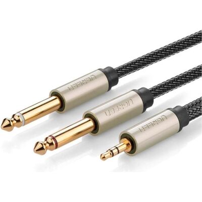 Ugreen 3.5 mm Klinke – 2x 6.35 mm Klinke (1 m, 6.3mm Klinkenkabel, AUX Kabel), Audiokabel Ugreen 3.5 mm Klinke – 2x 6.35 mm Klinke (1 m, 6.3mm Klinkenkabel, AUX Kabel), Audiokabel