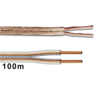 Velleman PLW225 Lautsprecherkabel (100 m, 2.50 mm²), Lautsprecherkabel, Transparent Velleman PLW225 Lautsprecherkabel (100 m, 2.50 mm²), Lautsprecherkabel, Transparent