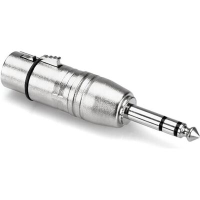 Hosa GXP-143 Adaptor XLR3F To 1/4 In TRS (Winkeladapter), Audio Adapter, Silber Hosa GXP-143 Adaptor XLR3F To 1/4 In TRS (Winkeladapter), Audio Adapter, Silber