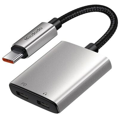 Mcdodo 2in1 Audio Adapter CA-5570 2in1 USB-C to 2x USB-C, Audio Adapter, Grau Mcdodo 2in1 Audio Adapter CA-5570 2in1 USB-C to 2x USB-C, Audio Adapter, Grau