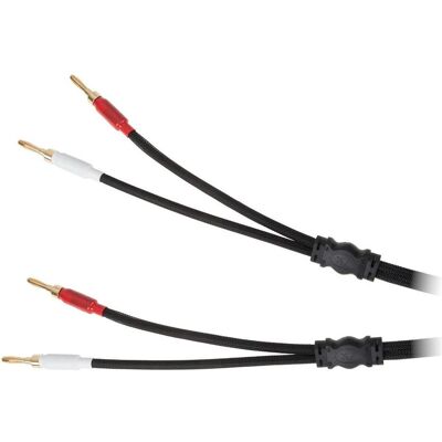 Krüger&Matz 3,0 m Lautsprecherkabel (Bananenstecker) (3 m, 2.50 mm²), Lautsprecherkabel, Schwarz Krüger&Matz 3,0 m Lautsprecherkabel (Bananenstecker) (3 m, 2.50 mm²), Lautsprecherkabel, Schwarz