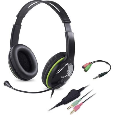 Genius Kopfhörer mit Mikrofon HS-400A grün + Adapter (1.80 m), Audiokabel Genius Kopfhörer mit Mikrofon HS-400A grün + Adapter (1.80 m), Audiokabel