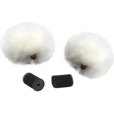 Rycote White Ristretto Lavalier Windjammer pair (Fell), Mikrofon Windschutz Rycote White Ristretto Lavalier Windjammer pair (Fell), Mikrofon Windschutz