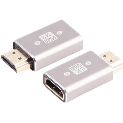 Shiverpeaks S/CONN maximum connectivity HDMI-A Adapter, HDMI-A Buchse, 8K, Metall, Audio Adapter, Silber Shiverpeaks S/CONN maximum connectivity HDMI-A Adapter, HDMI-A Buchse, 8K, Metall, Audio Adapter, Silber