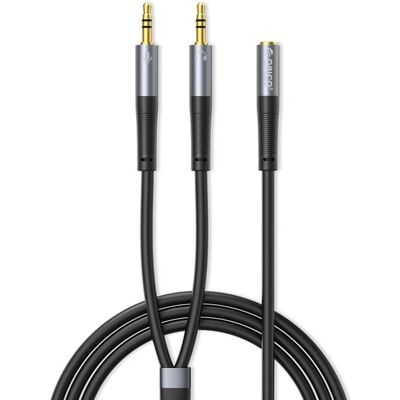Orico AX1 černá / Redukce / Jack 3,5mm / sluchátka a mikrofon / 0,5 m (Klinkenadapter, Splitter), Audio Adapter, Schwarz Orico AX1 černá / Redukce / Jack 3,5mm / sluchátka a mikrofon / 0,5 m (Klinkenadapter, Splitter), Audio Adapter, Schwarz