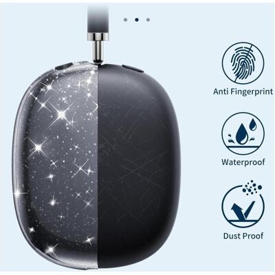 Screenguard Apple AirPods Max Flexible TPU Clear Case (Kopfhörer Hülle), Kopfhörertasche + Schutzhülle, Transparent, Schwarz Screenguard Apple AirPods Max Flexible TPU Clear Case (Kopfhörer Hülle), Kopfhörertasche + Schutzhülle, Transparent, Schwarz