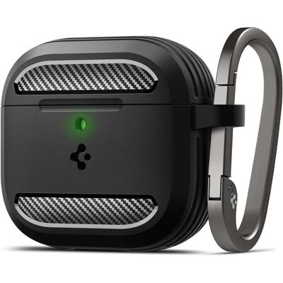 Spigen Rugged Armor AirPods 4, Kopfhörertasche + Schutzhülle, Schwarz Spigen Rugged Armor AirPods 4, Kopfhörertasche + Schutzhülle, Schwarz