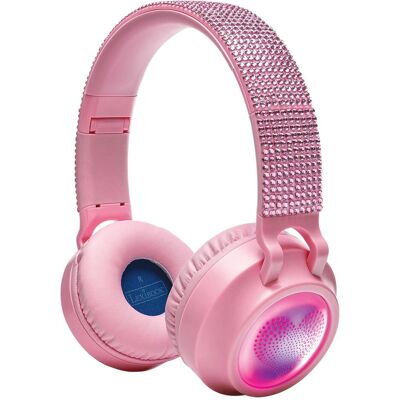 Lexibook - 3D Pink Strass design Bluetooth and Wired foldable Headphones (HPBT015PK) Lexibook - 3D Pink Strass design Bluetooth and Wired foldable Headphones (HPBT015PK)