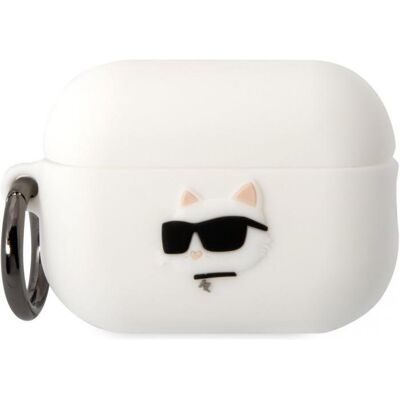Karl Lagerfeld Airpods Pro 2 Silikonhülle - Choupette Kopf NFT - Weiß Karl Lagerfeld Airpods Pro 2 Silikonhülle - Choupette Kopf NFT - Weiß