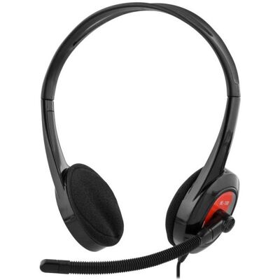 Deltaco HL-108 headphones/headset Wired Head-band Calls/Music Black, Red (Kabelgebunden), Kopfhörer, Rot, Schwarz Deltaco HL-108 headphones/headset Wired Head-band Calls/Music Black, Red (Kabelgebunden), Kopfhörer, Rot, Schwarz