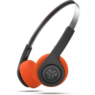JLab Rewind 2 Retro Kabellose Kopfhörer - Schwarz/Orange JLab Rewind 2 Retro Kabellose Kopfhörer - Schwarz/Orange