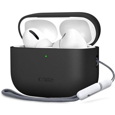 Tech-Protect Silikon Apple Airpods Pro 3 (Ladecase Hülle), Kopfhörertasche + Schutzhülle, Schwarz Tech-Protect Silikon Apple Airpods Pro 3 (Ladecase Hülle), Kopfhörertasche + Schutzhülle, Schwarz