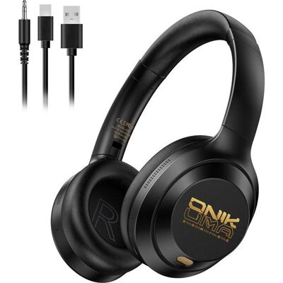 Onikuma GT811 gaming headphones (black) (Kabelgebunden, Kabellos), Gaming Headset, Schwarz Onikuma GT811 gaming headphones (black) (Kabelgebunden, Kabellos), Gaming Headset, Schwarz