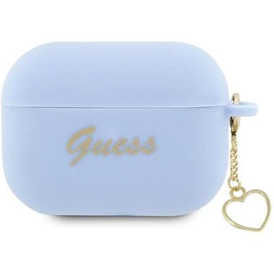 Guess Silikon Herz Charm - AirPods Pro 2 Hülle, Blau - Kopfhörer Tasche Guess Silikon Herz Charm - AirPods Pro 2 Hülle, Blau - Kopfhörer Tasche