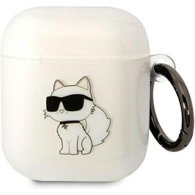 Karl Lagerfeld KLA2HNCHTCT Airpods Hülle - Transparent, Choupette, für 1/2 Karl Lagerfeld KLA2HNCHTCT Airpods Hülle - Transparent, Choupette, für 1/2