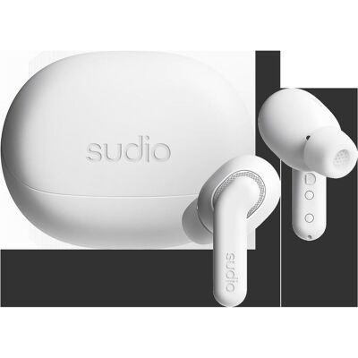 Sudio Noise Cancelling Earbuds (ANC, 30 h, Kabellos), Kopfhörer, Weiss Sudio Noise Cancelling Earbuds (ANC, 30 h, Kabellos), Kopfhörer, Weiss