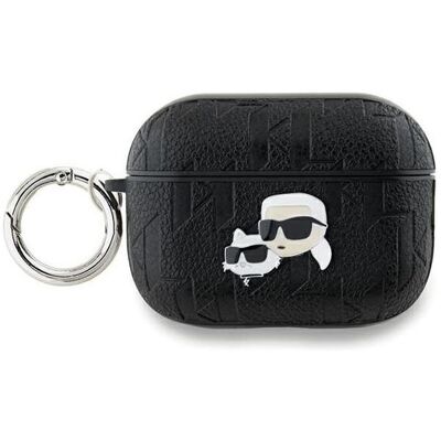 Karl Lagerfeld AirPods Pro 2 Hülle Schwarz - Schutzetui mit Monogramm Karl & Choupette Karl Lagerfeld AirPods Pro 2 Hülle Schwarz - Schutzetui mit Monogramm Karl & Choupette