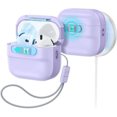 ESR Pulse Halolock Magsafe Apple Airpods 4 / 5 Lavender (Kopfhörer Hülle), Kopfhörertasche + Schutzhülle, Violett ESR Pulse Halolock Magsafe Apple Airpods 4 / 5 Lavender (Kopfhörer Hülle), Kopfhörertasche + Schutzhülle, Violett