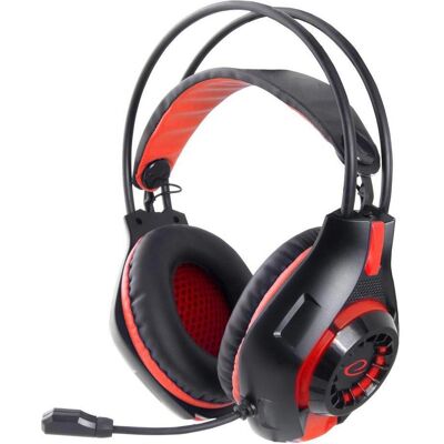 Esperanza EGH420R Kopfhörer mit Mikrofon Kopfband Schwarz Rot (NC, Kabelgebunden), Kopfhörer, Rot, Schwarz Esperanza EGH420R Kopfhörer mit Mikrofon Kopfband Schwarz Rot (NC, Kabelgebunden), Kopfhörer, Rot, Schwarz