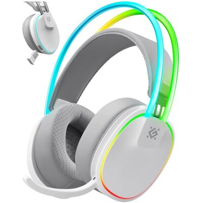 Defender Tsunami Spiel-Kopfhörer, weiss, Tri-mode (Kabelgebunden, Kabellos), Gaming Headset, Weiss Defender Tsunami Spiel-Kopfhörer, weiss, Tri-mode (Kabelgebunden, Kabellos), Gaming Headset, Weiss