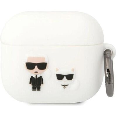 Karl Lagerfeld AirPods 3 Silikonhülle - Weiß Karl Lagerfeld AirPods 3 Silikonhülle - Weiß