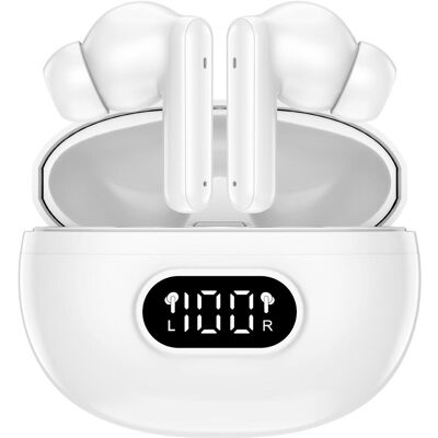 Denver True wireless earbuds with charging case & handsfree function with ENC (4 mics) - TWE-357 (Kabellos), Kopfhörer, Weiss Denver True wireless earbuds with charging case & handsfree function with ENC (4 mics) - TWE-357 (Kabellos), Kopfhörer, Weiss